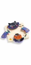 Mudpuppy Dřevěné puzzle sada 4 puzzle Halloween