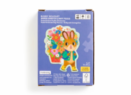 Mudpuppy Puzzle s blahopřáním Zajíček s kyticí