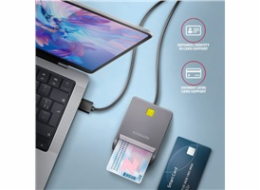 BAZAR - AXAGON CRE-SM3T, USB-A FlatReader čtečka kontaktních karet Smart card (eObčanka), kabel 1.3m - Poškozený obal (K BAZAR - AXAGON CRE-SM3T, USB-A FlatReader čtečka kontaktních karet Smart card (eObčanka), kabel 1.3m - Poškozený obal (K