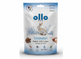 OLLO Air Dried Training Rabbit Cubes - pamlsek pro psa - 80g