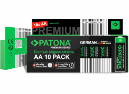 PATONA Premium AA Mignon LR06 – 10x alkalické baterie 1,5V