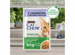 PURINA NESTLE PURINA Cat Chow Sterilised with lamb and green beans in sauce - mokré krmivo pro kočky - 26x85g (20 + 6 GRATIS)