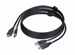 StarTech.com 6ft (1.8m) HDMI and USB 5Gbps KVM Cable - Kabel klávesnice / videa / myši (KVM) - HDMI, USB typ A (M) do HDMI, USB Type B (M) - 1.8 m - podpora 4K60Hz, podpora HDR10 - cerná