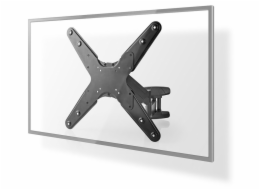 NEDIS nástěnný TV držák/ 23 - 55"/ nosnost 30 kg/ otočný 0 - 180°/ vzdálenost od stěny 61 mm/ vertikální/ ocel/ černý