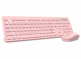 CONNECT IT Wireless FashionCombo2 Pink bezdrátová klávesnice + myš, USB 2,4GHz, růžová