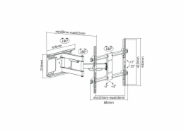 CABLETECH TV držák 37-70" černý max vesa 600x400 60kg