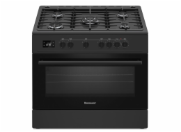 Ravanson Plynový a elektrický sporák KWGE-K90 Cheff Modern Black (černý) Ravanson Plynový a elektrický sporák KWGE-K90 Cheff Modern Black (černý)