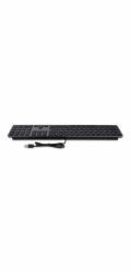 Klávesnice LMP Large Font USB Keyboard 110 kláves drátová USB klávesnice s 2x USB a hliníkovým horním krytem - UK - vesmírně šedá