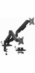 Gembird MA-DA2U-01 Nastavitelné rameno pro montáž 2 monitorů s USB porty, 17”-32”, černé