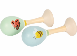 small foot Dřevěné rumba koule Včelka a Beruška sada 2 ks