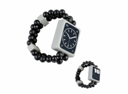 Detoa Dřevěné oboustranné hodinky černé