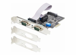 StarTech.com 2-Port Serial PCIe Card, Dual-Port PCI Express to RS232/RS422/RS485 (DB9) Serial Card, Low-Profile Brackets Incl., 16C1050 UART, TAA-Compliant, Windows/Linux, TAA Compliant - Level-4 ESD 