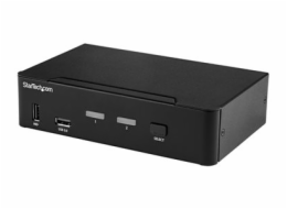 StarTech.com 2 Port DisplayPort KVM Switch, 4K 60Hz, Single Display, Dual Port UHD DP 1.2 USB KVM Switch with Integrated USB 3.0 Hub and Audio, Dell, HP, Apple, Lenovo, TAA Compliant - Keyboard/Video/