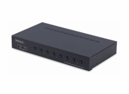 StarTech.com 8-Port HDMI KVM Switch w/1U Rack Mount Kit, 4K 60Hz - Prepínac KVM - 8 x KVM port(s) - 1 místní uživatel - desktop - kompatibilní s TAA
