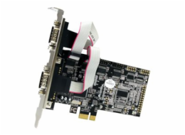 StarTech.com 4 Port Native PCI Express RS232 Serial Adapter Card with 16550 UART - Low Profile Serial Card (PEX4S553) - Sériový adaptér - PCIe 1.1 - RS-232 - 4 porty