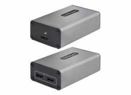 StarTech.com 2-Port USB 3.0 Extender over OM3 Multimode Fiber, LC/LC, 2x 5Gbps USB-A Hub, 350m (1150ft) Range, Durable USB Fiber Optic Extender, Incl. 2x 10G MMF SFP+ modules - Optical USB Extender (F