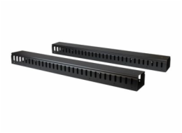 StarTech.com Vertical Cable Organizer with Finger Ducts - Vertical Cable Management Panel - Rack-Mount Cable Raceway - 0U - 6 ft. (CMVER40UF) - Kabelový organizér - 1.83 m - cerná - 40U - pro P/N: RK2