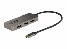 StarTech.com USB-C to Triple DisplayPort 1.4 MST Hub, 4K 60Hz, 1ft (30cm) Cable, USB Type-C Multi Monitor Adapter for Laptop, DP 1.4 Multi-Stream Transport Hub, DisplayPort Splitter - MST Triple Monit