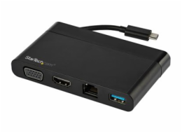 StarTech.com USB C Multiport Adapter with HDMI, VGA, Gigabit Ethernet & USB 3.0, USB C to 4K HDMI or 1080p VGA Display Mini Dock Hub, USB Type-C Travel Docking Station for USB-C Laptops - Portable USB