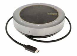 Startech USB-C Conference Speaker Mini Dock, Portable Boardroom Speaker and Multiport Adapter, USB-C to VGA or 4K 60Hz HDMI, 2x USB-A (5Gbps) Hub, Mic/Speaker - Teams/Zoom/Softphone Speakerphone (DKTB