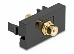Delock - Easy 45 - zacvakávací modul - pozlacený - RCA - 1 audio konektor - 1 modul - cerná/bílá