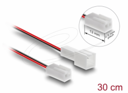 Delock - Prodlužovací kabel vetráku - 2pinové vnitrní napájení (F) do 2pinové vnitrní napájení (M) - 30 cm