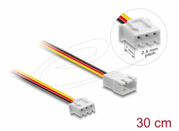 Delock - Prodlužovací kabel vetráku - 3 piny interní napájení (F) do 3 piny interní napájení (M) - 30 cm
