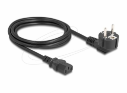 Delock - Elektrický kabel - power CEE 7/7 pravoúhlý do power IEC 60320 C13 - 250 V - 10 A - 2 m - cerná