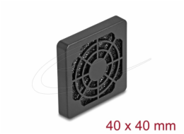 Delock - Mrížka ventilátoru - with dust filter - cerná