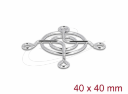 Delock - Mrížka ventilátoru - stríbrná