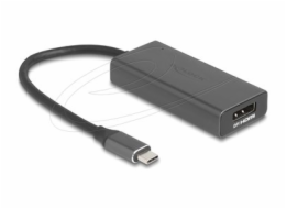 Delock - Kabel adaptéru - HDMI / DisplayPort combo se zdírkami (female) do USB-C s piny (male) - 15 cm - šedá - podpora 8K120Hz (7680 x 4320), podpora HDR