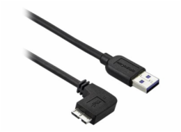 StarTech 2m 6 ft Slim Micro USB 3.0 Cable M/M - Left-Angle Micro-USB - USB 3.0 A to Micro B - Angled Micro USB - USB 3.1 Gen 1 (5Gbps) (USB3AU2MLS) - Kabel USB - Micro-USB typu B (M) do USB typ A (M) 