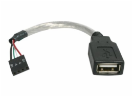 StarTech.com 6in USB 2.0 A to USB 4 Pin to Motherboard Header Adapter F/F - USB cable - USB (F) to 4 pin USB 2.0 header (F) - USBMBADAPT - Kabel USB - USB (F) do 4kolíkový header USB 2.0 (F) - 15 cm -