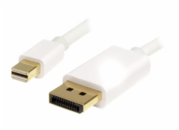 StarTech.com 2m 6 ft White Mini DisplayPort to DisplayPort 1.2 Adapter Cable M/M - DisplayPort 4k with HBR2 support - Mini DP to DP Cable (MDP2DPMM2MW) - Kabel DisplayPort - Mini DisplayPort (M) do Di