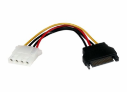 StarTech.com 6in SATA to LP4 Power Cable Adapter - F/M - Power adapter - SATA power (M) to 4 pin internal power (F) - 5.9 in - black - LP4SATAFM6IN - Adaptér napájení - SATA napájení (M) do 4 pinové i