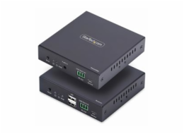 StarTech.com HDMI KVM Extender Over IP Network, 4K 60Hz, Driverless - Sada vysílace a prijímace - video/audio/USB extendér - HDMI