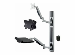StarTech.com Wall Mount Workstation, VESA Mount For 32" Monitors (22lb/10kg), Fully Articulating Arms For Single Monitor Mount & Keyboard Tray, Includes Desktop Computer/PC Bracket - Ergonomic Standin