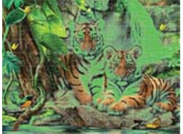 PRIME 3D Svítící PUZZLE - Tygr u vodopádu 100 dílků