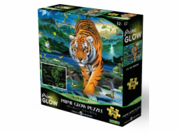 PRIME 3D Svítící PUZZLE - Neonové puzzle Tygr 500 dílků