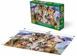 PRIME 3D PUZZLE - Selfie s vlkem 63 dílků