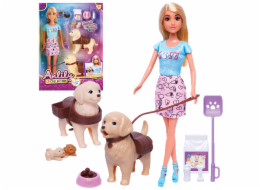 Set panenky a dvou pejsků