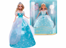 Módní panenka v princeznovských šatech - modré