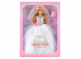 Módní panenka v bílých svatebních šatech