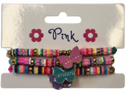 Náramky s kovovým motýlkem 3ks