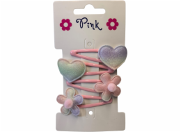 Sponky do vlasů 4ks - Kytka a Srdce