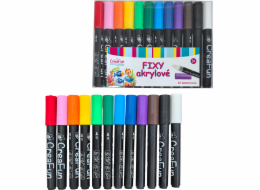 CreaFun - Fixy akrylové 12 barev