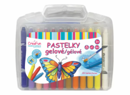 CreaFun - Pastelky gelové 3v1 omyvatelné - sada 24 ks + štětec