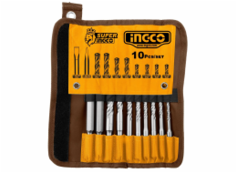 Ingco AKD2101 Sada sekáčů a vrtáků 10ks
