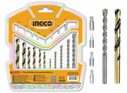 Ingco AKSDB1901 Sada vrtáků a šestihranných bitů 19ks