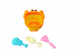 Sada na písek - Skladaci kyblik Krab s příslušenstvím 4 ks